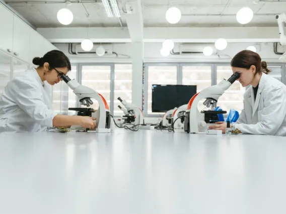 Women working in a laboratory